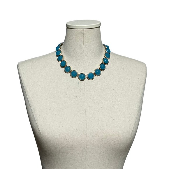 Unbranded Jewelry - SOLD❌❌❌Blue & Gold Circle Statement Necklace Sz-One Size